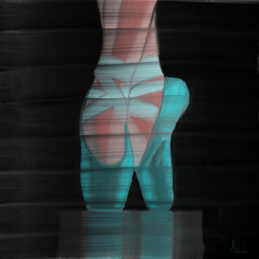 Digital Arts titled "Bailarinas" by Miguel Sanguesa, Original Artwork, Digital Painting