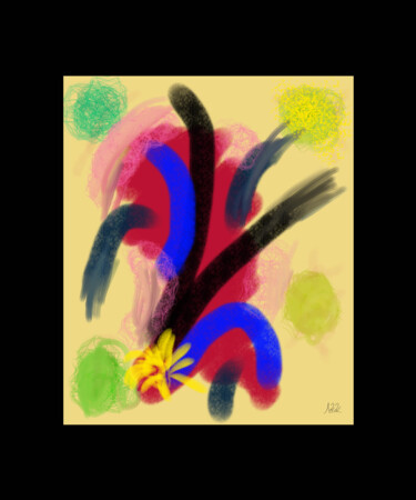 Digitale Kunst mit dem Titel "Fiesta" von Miguel Sanguesa, Original-Kunstwerk, Digitale Malerei