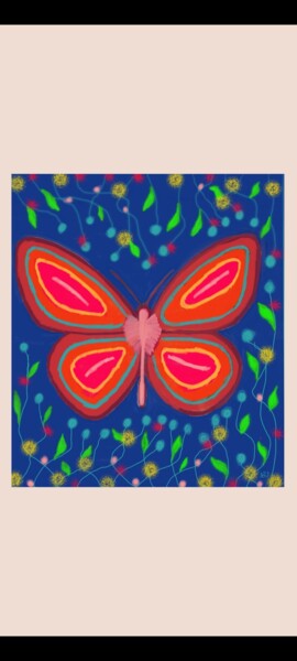 Digitale Kunst mit dem Titel "Butterfly" von Miguel Sanguesa, Original-Kunstwerk, Digitale Malerei