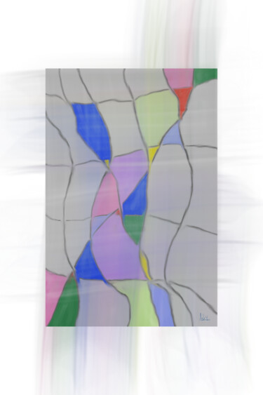 Malerei mit dem Titel "Laberinto de colores" von Miguel Sanguesa, Original-Kunstwerk, Digitale Malerei