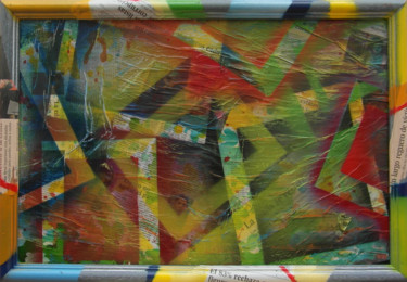 Pintura titulada "Le cadre de la cris…" por Mi-Guel, Obra de arte original