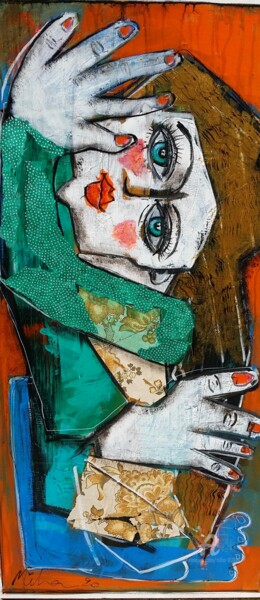Painting titled "SYLVIA" by Miha, Original Artwork, Collages