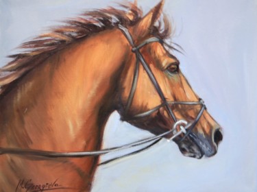 Painting titled "Horse gallop" by Mg Art, Original Artwork, Oil