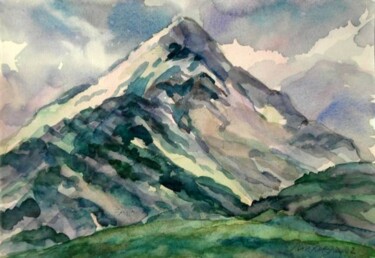 Dessin intitulée "The White Mountain I" par Mikhaela Ivanova, Œuvre d'art originale