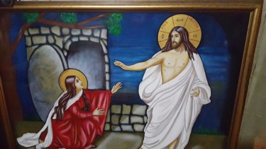 Painting titled "Resurrection (Invie…" by Mihaela Art, Original Artwork, Oil