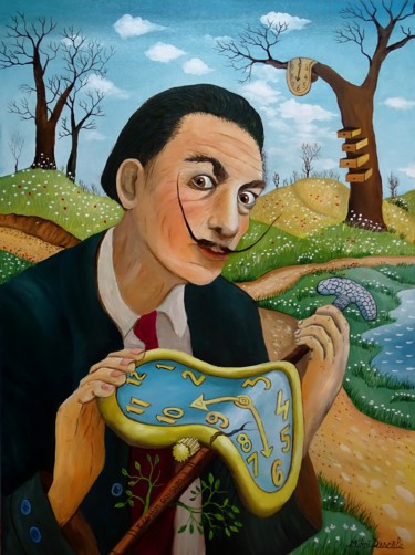 Pintura intitulada "dali.jpg" por Mihai Dascalu, Obras de arte originais, Óleo