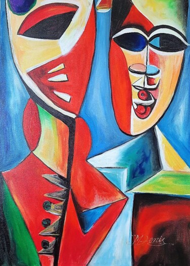 Painting titled "Differently" by Mihai Denis, Original Artwork, Acrylic