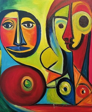 Painting titled "Open Eye" by Mihai Denis, Original Artwork, Acrylic