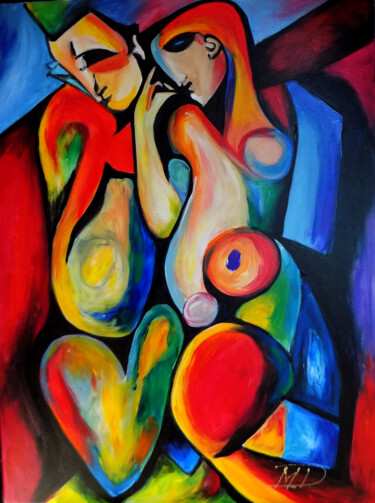 Картина под названием "Tenderness" - Mihai Denis, Подлинное произведение искусства, Акрил