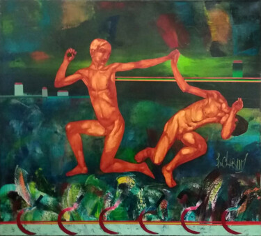 Peinture intitulée "Из цикла "Палимпсес…" par Mikhail Baglaridis, Œuvre d'art originale, Huile
