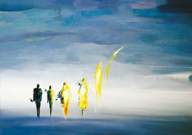 Картина под названием "Flight" - Mihaïl Zablodski, Подлинное произведение искусства, Масло