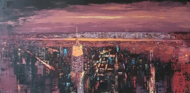 Peinture intitulée "Heart Of The City" par Olga Mihailicenko, Œuvre d'art originale, Huile