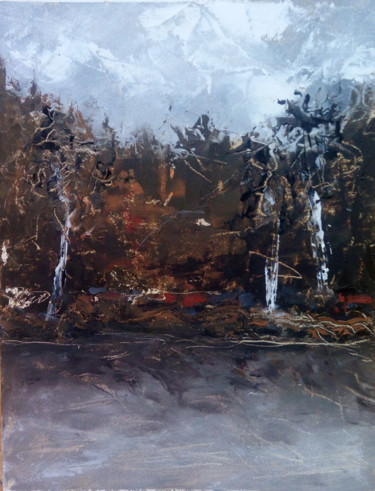 Painting titled "Стихия времен года" by Mikhail Medvedev, Original Artwork, Oil