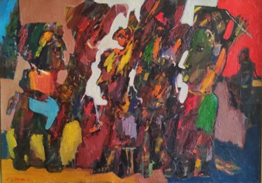 Peinture intitulée "Accustom" par Mihran Manukyan, Œuvre d'art originale, Huile