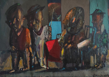 The master and the servants Painting titled "The master and the…" by Mihran Manukyan, Original Art, Oil