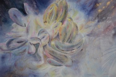 Pintura titulada "impression lila" por Mijo Chambon, Obra de arte original, Acuarela