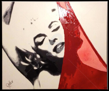 Painting titled "Last Sitting - Red…" by Mik'A, Original Artwork, Acrylic