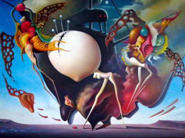 Malerei mit dem Titel "Иллюзия.jpg" von Aleksandr Mikhanov, Original-Kunstwerk, Öl