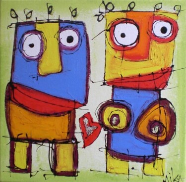 Painting titled "Un amoureux" by Mika, Original Artwork