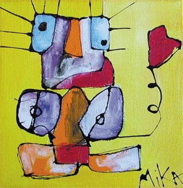 Painting titled "L'icône" by Mika, Original Artwork