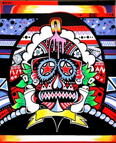 Painting titled "Mexi'graff.jpg" by Mickaël Munos, Original Artwork