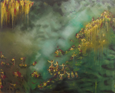 Peinture intitulée "Une précieuse vision" par Mikael Izard, Œuvre d'art originale, Huile Monté sur Châssis en bois