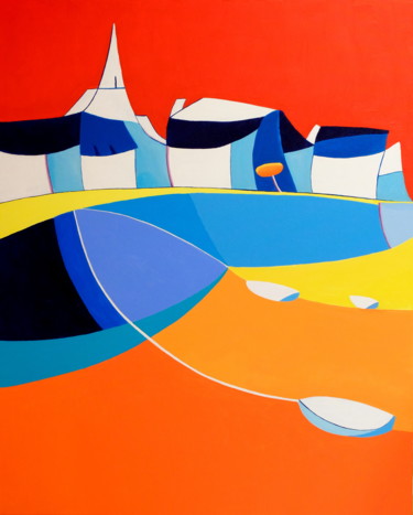 Malerei mit dem Titel "rosko" von Mikael Billon, Original-Kunstwerk, Acryl