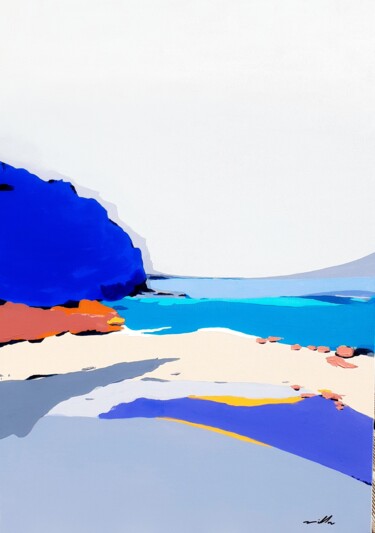 Peinture intitulée "Côte de Plérin" par Mikael Billon, Œuvre d'art originale, Acrylique