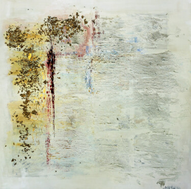 Painting titled "Palimpseste" by Mikaëlle, Original Artwork, Oil Mounted on Wood Stretcher frame