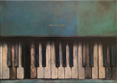 Ζωγραφική με τίτλο "Старое пианино" από Mike Bezloska, Αυθεντικά έργα τέχνης, Λάδι Τοποθετήθηκε στο Ξύλινο φορείο σκελετό