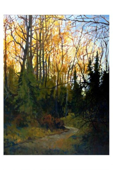 Painting titled "Forest Lawn Ravine,…" by Mike Dendy, Original Artwork, Oil