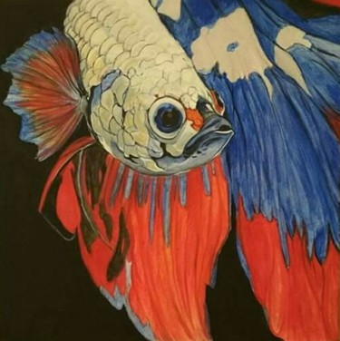 Painting titled "Beta fish" by Mike Eleftheriou, Original Artwork, Oil