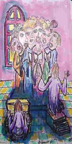 Painting titled "iii-31 THE CHORALE" by Mike Granatt, Original Artwork, Other