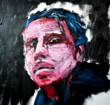 Peinture intitulée "Portrait LF Céline" par Mike Kasprzak, Œuvre d'art originale