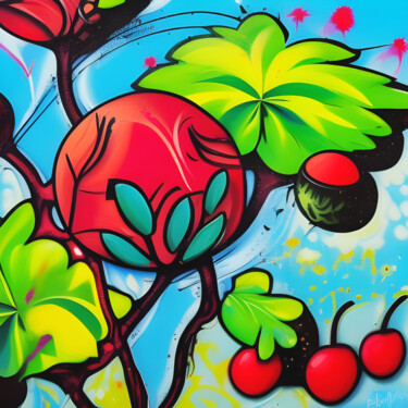 Цифровое искусство под названием "Magic Fruity" - Mike Pi, Подлинное произведение искусства, Цифровая живопись