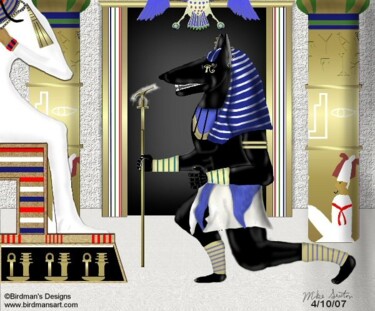 Painting titled "Temple of Osiris" by Mike Sexton, Original Artwork, Other