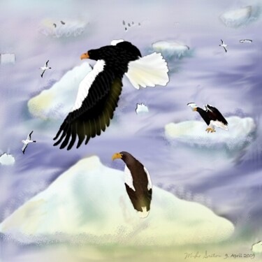 Painting titled "Stellar Sea Eagle I…" by Mike Sexton, Original Artwork, Oil