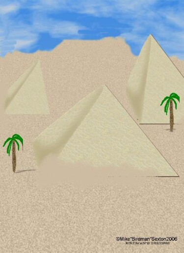 Painting titled "Pyramid Sands" by Mike Sexton, Original Artwork