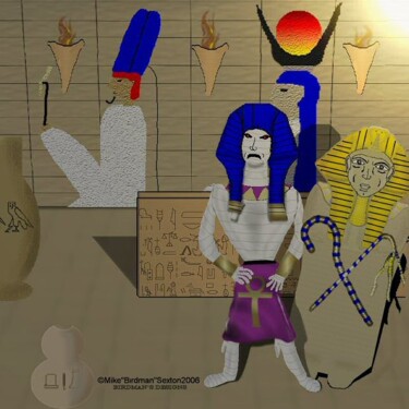 Pittura intitolato "Mummy's Tomb" da Mike Sexton, Opera d'arte originale, Altro