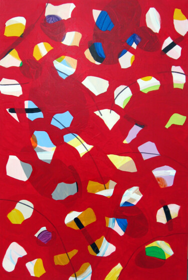 Картина под названием "May Day Dance" - Mike Smoller, Подлинное произведение искусства, Акрил Установлен на Деревянная рама…