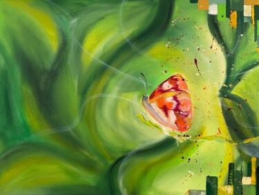 Malerei mit dem Titel "Schmetterling" von Mike Wagener, Original-Kunstwerk, Acryl