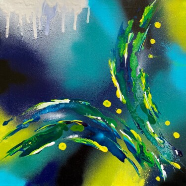 Malerei mit dem Titel "Rising" von Mike Wagener, Original-Kunstwerk, Sprühfarbe
