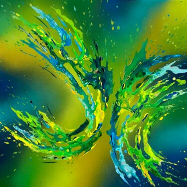 Картина под названием "Universe" - Mike Wagener, Подлинное произведение искусства, Рисунок распылителем краски