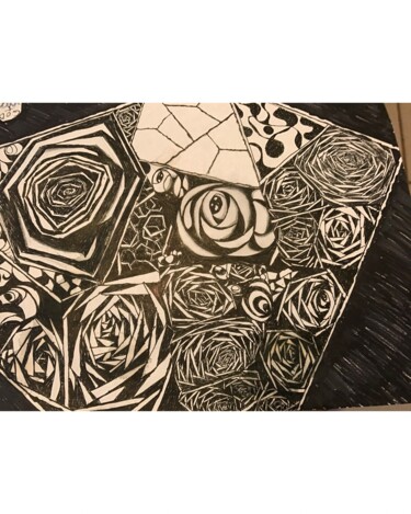 Digital Arts titled "Dark Roses II" by Mike Williams, Original Artwork, 2D Digital Work