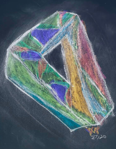 Digital Arts titled "Penrose Triiangle D…" by Mike Williams, Original Artwork, 2D Digital Work