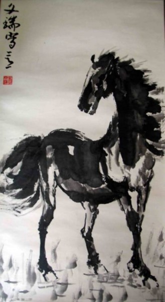 Painting titled "horse painting" by Mike Lee, Original Artwork