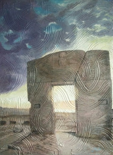 Pintura titulada "" La Porte du Solei…" por Mikel Richard (Mik'Art), Obra de arte original, Acrílico