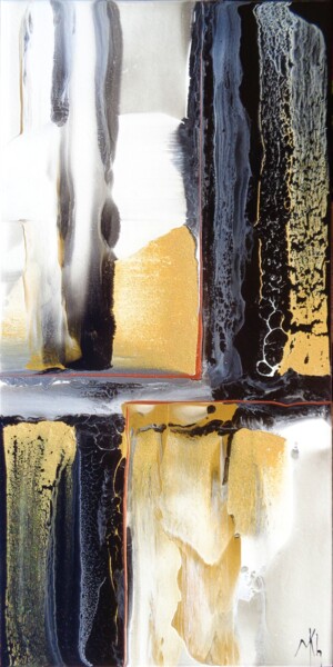 Malerei mit dem Titel "Porte dorée - #Arti…" von Mikha, Original-Kunstwerk, Acryl