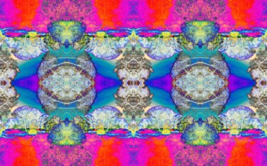 Arts numériques intitulée "Mandala - La pinède…" par Mikha, Œuvre d'art originale, Travail numérique 2D