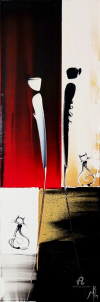 Malerei mit dem Titel "Tu me plais..." von Mikha, Original-Kunstwerk, Acryl Auf Keilrahmen aus Holz montiert
